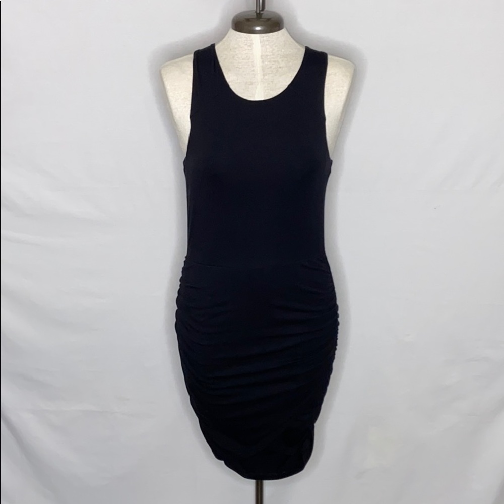 Athleta Seeker Tank Dress with Ruching in Black